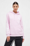 Adidas Originals bluza femei, culoarea roz, cu glugă, neted