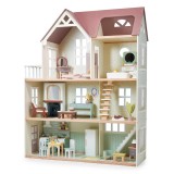 Casa de papusi, din lemn premium, Tender Leaf Toys, Mulberry Mansion