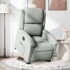VidaXL Fotoliu electric rabatabil cu ridicare, gri deschis, catifea 3204322