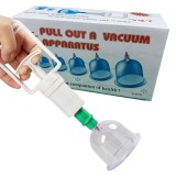 Cumpara ieftin Set de 6 ventuze terapeutice cu pompita vacuum pentru masaj, Oem