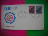 HOPCT PLIC FDC -S 2095 EUROPA CEPT 1967 -NORVEGIA