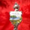LINGURITA ARGINT MASIV 800 MEDALION CU PORTELAN 13 CM