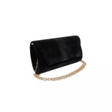 Cumpara ieftin Geanta mica, plic pentru ocazii si petreceri, negru catifea, 20 x 10 cm, Magrot 20449