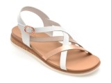 Sandale SKECHERS albe, DESERT KISS LOW, din piele ecologica
