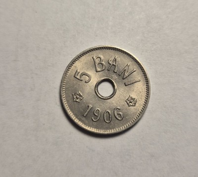 5 bani 1906 J UNC foto