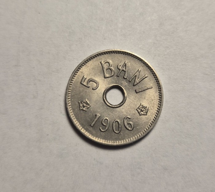 5 bani 1906 J UNC