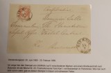 Romania 1869/72 - Fragment scrisoare circulata GIURGIU-BUCURESTI
