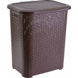 Cos plastic Heinner, tip ratan, 45 l, maro, 34,5x41x46 cm