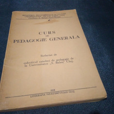 CURS DE PEDAGOGIE GENERALA 1958 FORMAT MARE