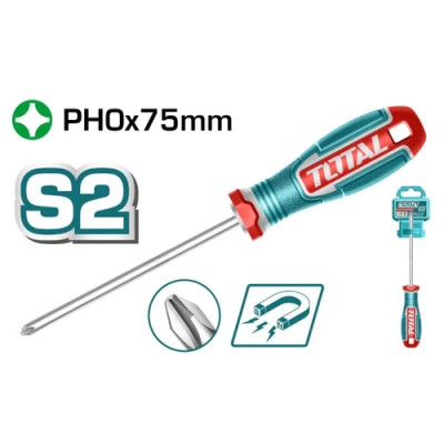 TOTAL - SURUBELNITA PHILLIPS- PH0 - 3.0 - 75MM -(INDUSTRIAL) PowerTool TopQuality foto