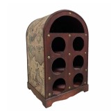 Suport din lemn pentru 6 sticle de vin WZ3842