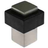 Opritor usa pentru pardoseala, Stop07, zamac, satin nichelat, 35 x 25 mm