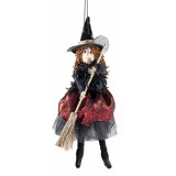 Figurina Vrajitoare Befana textil multicolor III cm 16x5x29 H