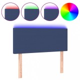 Cumpara ieftin Tablie de pat cu LED, albastru, 100x5x78/88 cm, textil