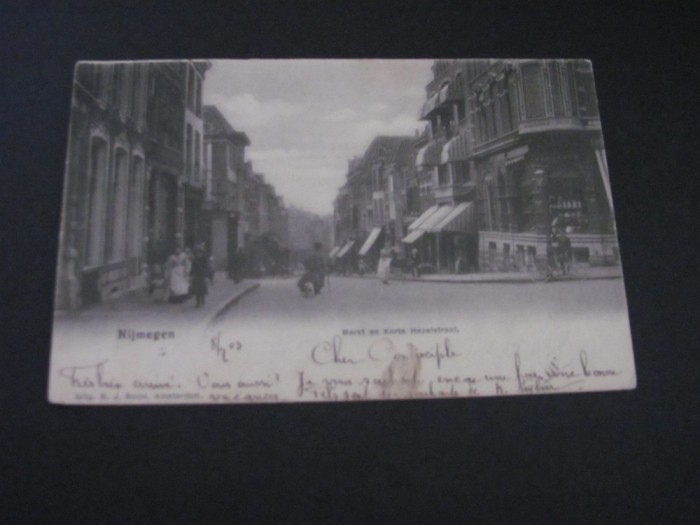 Strada scurtă Hezelstraat ,Nijmegen - Carte Poștală Olanda (cel mai probabil din perioada 1910&ndash;1940)