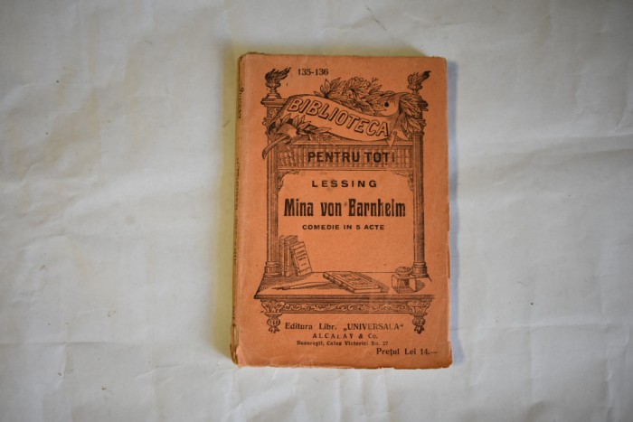 Lessing - Mina von Barnhelm (Biblioteca pentru toti nr. 135-136)