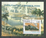 Cuba 2000 Trains, UPU, perf. sheet, used AA.061, Stampilat