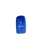 Husa cheie briceag auto din silicon VW 4butoane Albastru, Xenon Bright