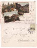 Muntii Fagaras -Negoiul, Surul (Sibiu) -litografie -deosebita, RR