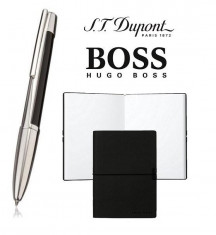 Set S.T. Dupont Defi Multifunction Black Palladium Pen si Note Pad Black Hugo Boss foto