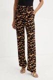 Silvian Heach pantaloni ERMAN femei, culoarea negru, drept, high waist, GPP25372PA