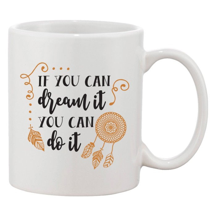 Cana alba personalizata &#039;If you can dream it you can do it 525&#039;, INOVATIX&reg;. 330ml