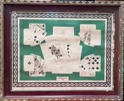 COMPOZITIE JOCUL DE POCKER, DESEN ORIGINAL 1929 foto