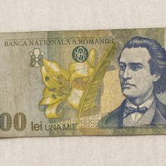Bancnota de colecție 1000 de lei din 1998 cu Mihai Eminescu