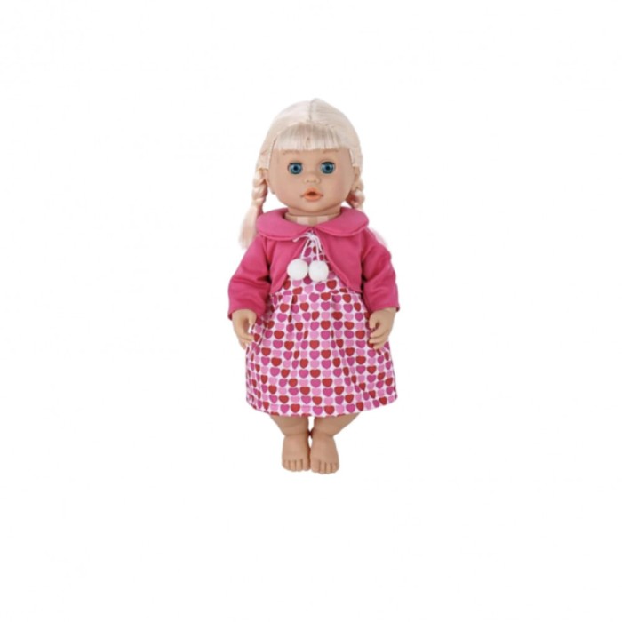 Papusa bebelus, repeta tot ce spui, functie inregistrare - redare, roz, 41 cm