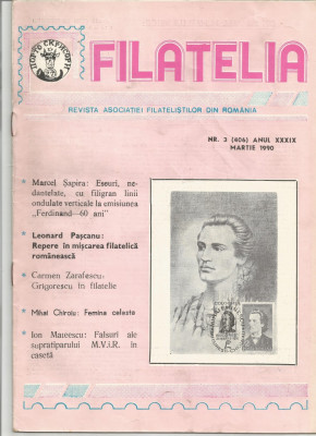 Romania, revista Filatelia nr. 3/1990 (406) foto