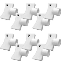 Set 10x Cheie universala pentru aerisit calorifere, din plastic, 21 x 18 x 10 mm, cap tip fluture