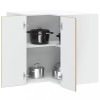 vidaXL Dulap Colț Bucătărie Lucca, Lemn Prelucrat Stejar Artizanal, 57x57x60 cm, Maro. Mobilier Modular, Depozitare Eficientă