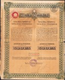 A563 Acțiune la purtător de 500 lei Astra Rom&acirc;nă, interbelică