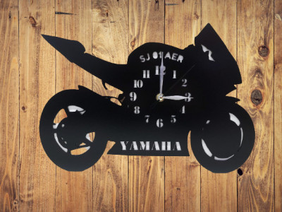 Ceas &amp;quot;Motocicleta&amp;quot; Diametru 30cm Negru foto