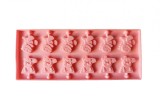 Cumpara ieftin Forma silicon 12 cavitati, Peppa Pig si Dinosaur, Acadele din ciocolata sau Acadele din zahar, Roz, 26 cm, 246COF
