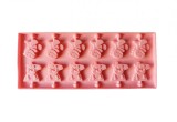 Cumpara ieftin Forma silicon 12 cavitati, Peppa Pig si Dinosaur, Acadele din ciocolata sau Acadele din zahar, Roz, 26 cm, 246COF