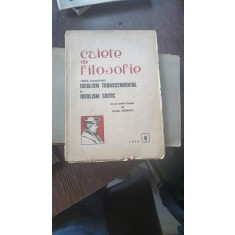 CAIETE DE FILOSOFIE. IDEALISM TRANSCEDENTAL. IDEALISM CRITIC - VIRGIL STANCOVICI