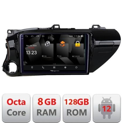 Navigatie Toyota Hilux 2016- 5960Pro-TY59 Android Octa Core Qualcomm 2K Qled 8+128 DTS DSP 360 4G Optical CarStore Technology