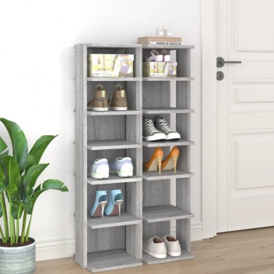 Gossi suport pantofi, stejar sonoma, 27,5x27x102 cm, lemn prelucrat foto