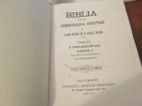 BIBLIA ADICA DUMNEZEEASCA SCRIPTURA 1914. EDITIE LUX FACSIMIL DUPA TEXTUL ORIGINAL, COPERTI PIELE -FILELE CUSUTE MANUAL! 1646 PAG.,FORMAT 22X17X8,5CM.