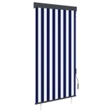 Jaluzea tip rulou de exterior, albastru si alb, 80 x 250 cm GartenMobel Dekor, vidaXL