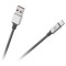 Cablu USB 3.0 - USB TYPE C 1m flexibil gri Rebel RB-6011-100-B