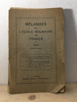 Melanges de l&amp;#039;Ecole Roumaine en France foto
