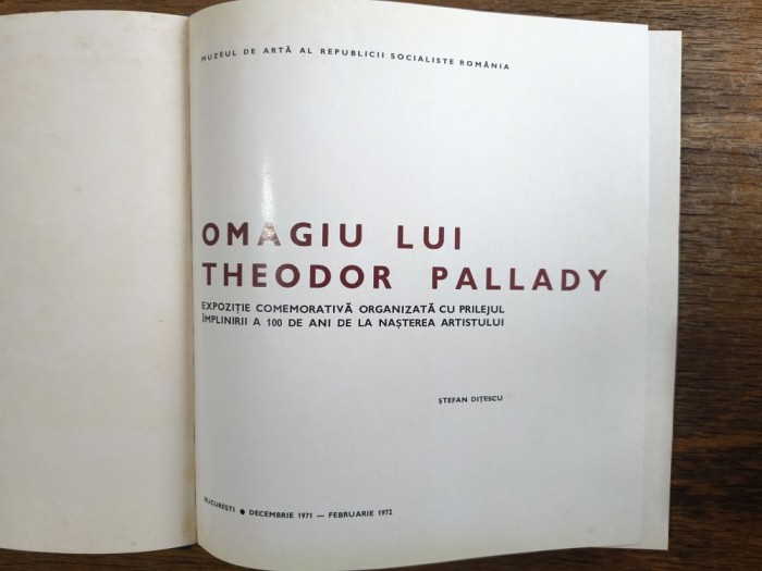 Omagiu lui Theodor Pallady - Album arta / R7P2S