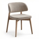 Cumpara ieftin Scaun din lemn Siena cu nuante Naturale-bej, stil modern, cauciuc masiv, 48x50x81cm.