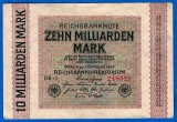 (2) BANCNOTA GERMANIA - 10 MILLIARDEN MARK 1923 (1 OCTOMBRIE 1923), UNIFATA