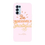 Husa compatibila cu Oppo A54 5G model Be obsessively grateful, Silicon, TPU, Viceversa, Transparent, Carcasa
