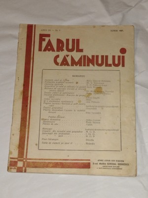 REVISTA FARUL CAMINULUI Anul III - Nr.1, IUNIE 1935 foto