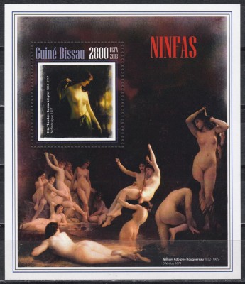 Guineea Bissau 2011 - Tablouri - Nimfe, Colita, MNH foto