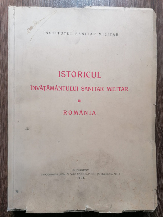 Istoricul Invatamantului sanitar militar in Romania